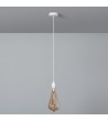 Suspension avec Câble Textile Blanc sans Abat-jour - 97017 - vue 1