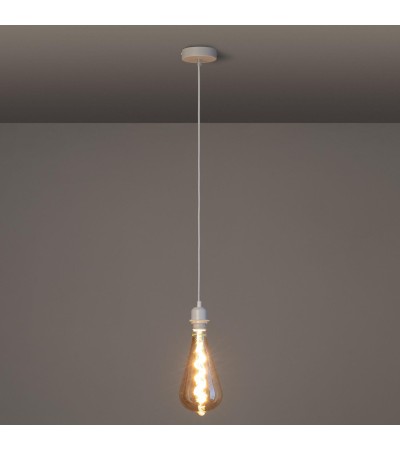 Suspension avec Câble Textile Blanc sans Abat-jour - 97017 - vue 3
