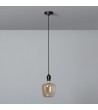 Lampe Suspendue Câble Textile Naturel Noir Naomie - 97007 - vue 1