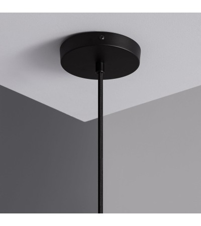 Lampe Suspendue Câble Textile Naturel Noir Naomie - 97007 - vue 4