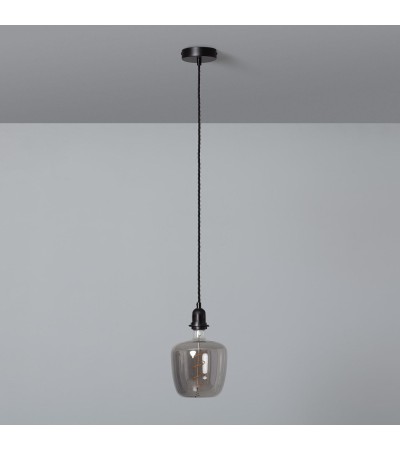 Support à Douille pour Suspension avec Câble Textile Tressé Noir