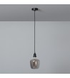 Support à Douille pour Suspension avec Câble Textile Tressé Noir - 91153 - vue 1