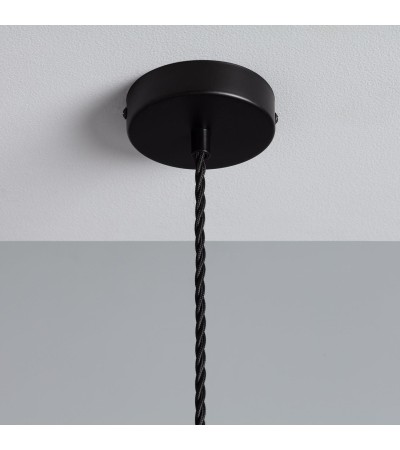 Support à Douille pour Suspension avec Câble Textile Tressé Noir - 91153 - vue 4