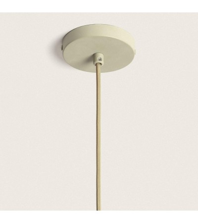Suspension avec Câble en Textile Vert sans Abat-jour - 103814 - vue 4