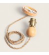 Support avec Douille pour Suspension avec Cble Tressé Naturel y Doré - 114364 - vue 2