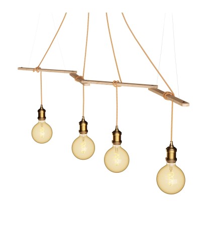 Support de Plafond Réglable en Bois Zigh-Zagh pour Suspension Creative-Cables Modèle ZIGH-ZAGH01