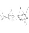 Support de Plafond Réglable en Bois Zigh-Zagh pour Suspension Creative-Cables Modèle ZIGH-ZAGH01 - 83015 - vue 4