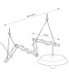 Support de Plafond Réglable en Bois Zigh-Zagh pour Suspension Creative-Cables Modèle ZIGH-ZAGH01 - 83015 - vue 5