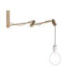 Support Mural Réglable en Bois Pinocchio XL pour Lampes Murales Creative-Cables Modèle PINOCCHIOXL01 - 83009 - vue 1