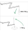 Support Mural Réglable en Bois Pinocchio XL pour Lampes Murales Creative-Cables Modèle PINOCCHIOXL01 - 83009 - vue 5