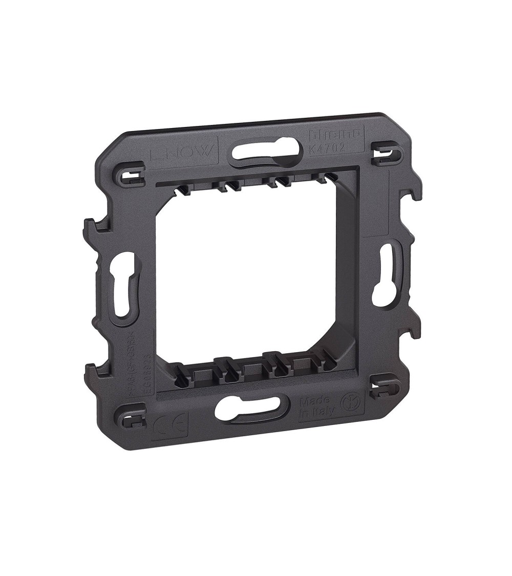 Support Rack pour Plaques Appareillages 2 Modules Bticino Living Now K4702 - 82759