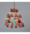 Suspension Bois et Coton Pompon Cuzco - 95312 - vue 1