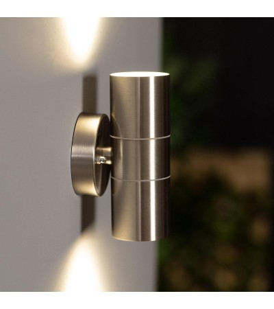 Applique Murale Extérieure Acier Inoxydable Éclairage Double Face Satin - 73259 - vue 3