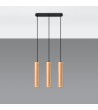 Suspension Bois Lino 3 SOLLUX - 96086 - vue 1