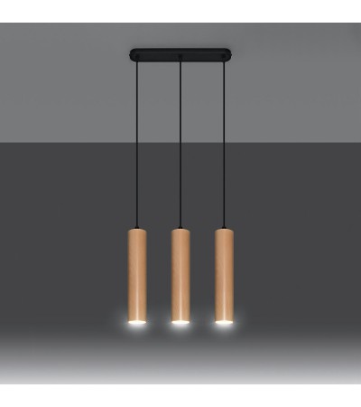 Suspension Bois Lino 3 SOLLUX - 96086 - vue 2