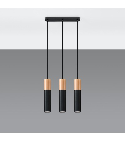 Suspension Bois Pablo 3 SOLLUX - 96041 - vue 2