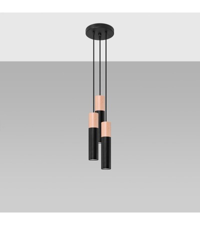 Suspension Bois Pablo 3P SOLLUX - 96046 - vue 2