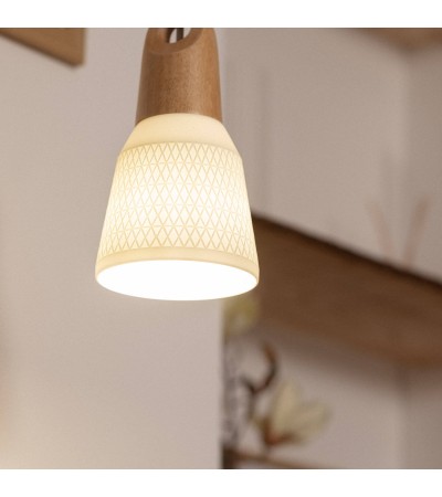 Suspension Céramique et Bois Retilles - 64440 - vue 5
