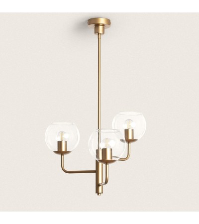 Suspension en métal et verre Tribubble