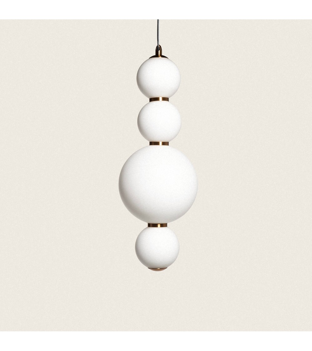 Suspension LED 10W Métal et Verre Slim Atira - 117830 - vue 1