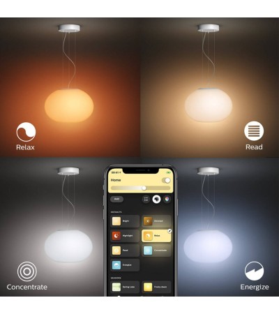 Suspension LED White Color Flourish 39.5W Hue - 67677 - vue 5