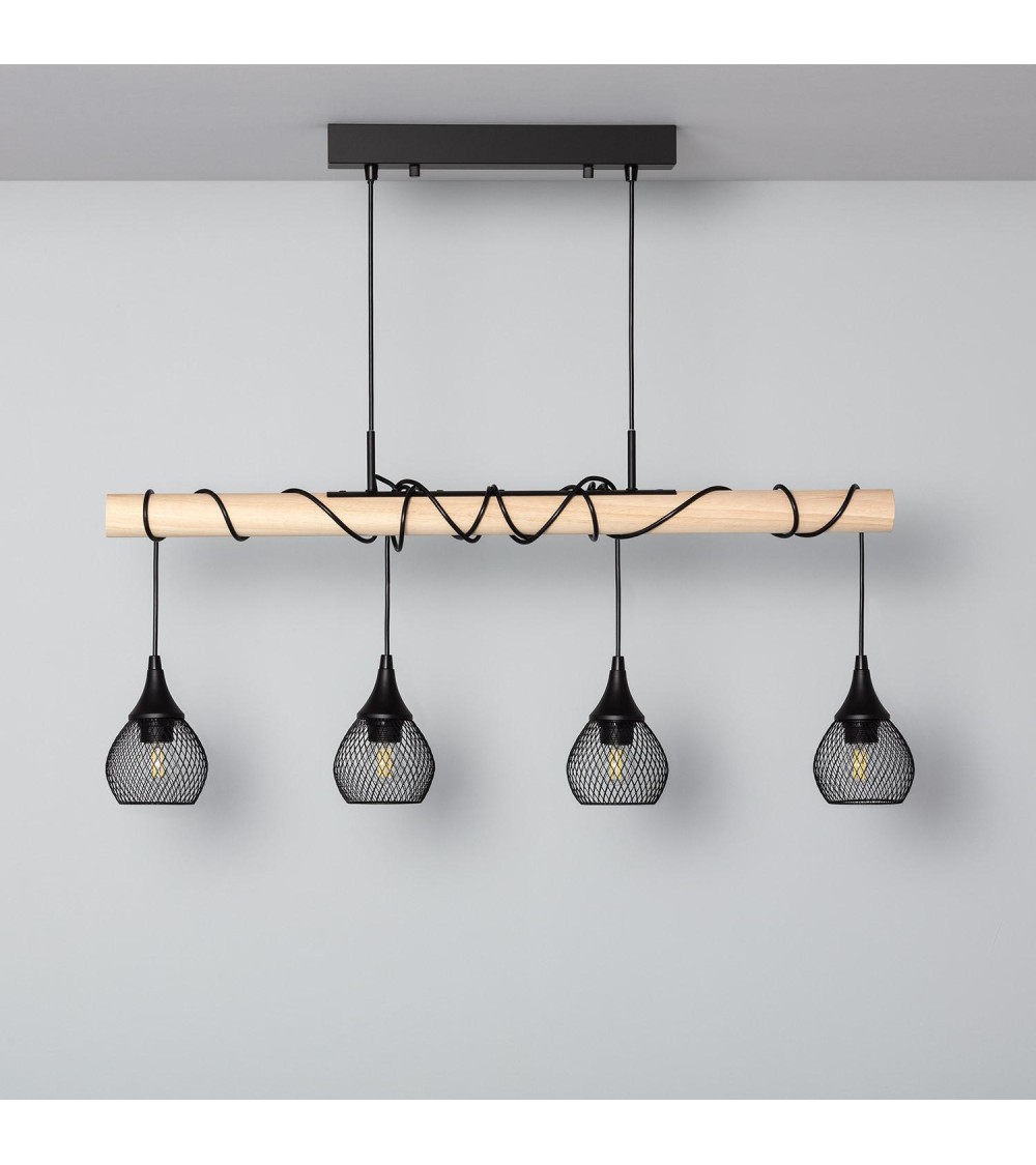 Suspension Bois et Aluminium Monah - 63556 - vue 1