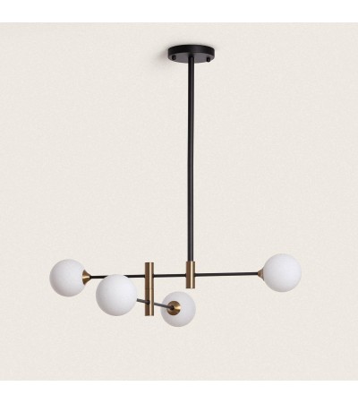 Suspension Métal et Verre Bull 4 - 108804 - vue 2