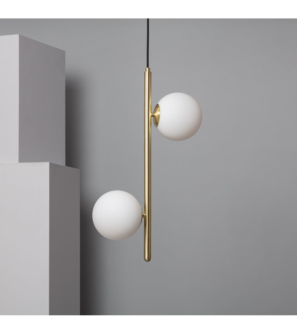 Suspension Métal et Verre Moonlight Double - 83994 - vue 1