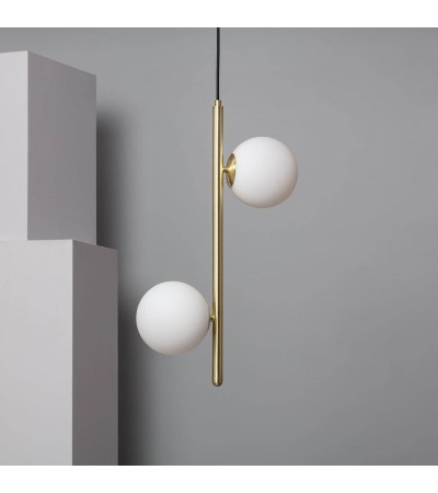 Suspension Métal et Verre Moonlight Double - 83994 - vue 3