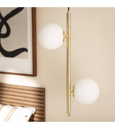 Suspension Métal et Verre Moonlight Double - 83994 - vue 5