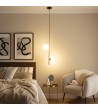Suspension Métal et Verre Moonlight Double - 83994 - vue 6