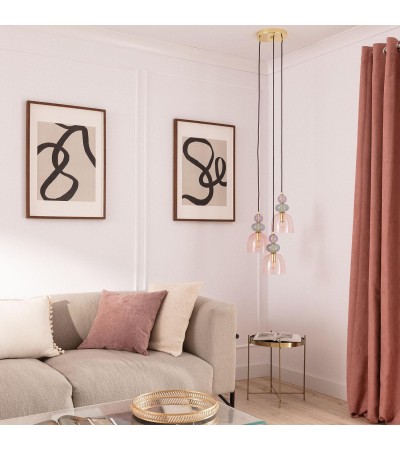 Suspension Métal et Verre Tri Baudelaire - 96722 - vue 2