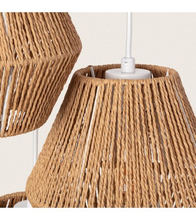 Suspension Papier Tressé Trilla 3 Spots - 90236 - vue 2