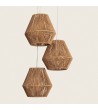 Suspension Papier Tressé Trilla 3 Spots - 90236 - vue 5