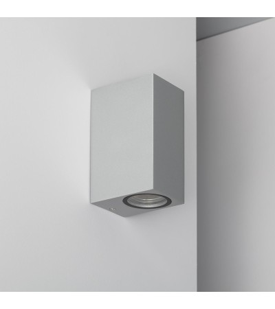 Applique Murale Extérieure Aluminium Miseno Argentée Éclairage Double Face
