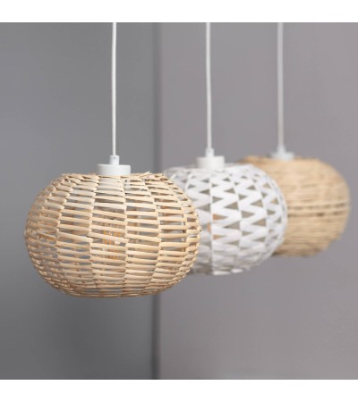 Suspension Rotin et Bois Linfen - 73973 - vue 7