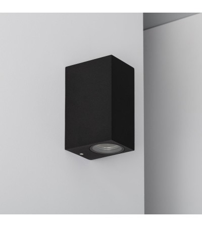 Applique Murale Extérieure Aluminium Miseno Noire Éclairage Double Face