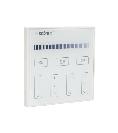 Télécommande Murale RF 220-240V AC pour Variateur LED Monochrome 4 Zones RF MiBoxer T1 - 86080 - vue 3