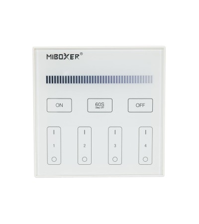 Télécommande Murale RF 220-240V AC pour Variateur LED Monochrome 4 Zones RF MiBoxer T1 - 86080 - vue 4