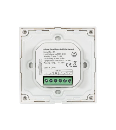 Télécommande Murale RF 220-240V AC pour Variateur LED Monochrome 4 Zones RF MiBoxer T1 - 86080 - vue 5