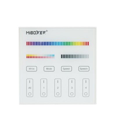 Télécommande Murale RF pour Variateur LED RGB+CCT 4 Zones MiBoxer B4 - 85794 - vue 4