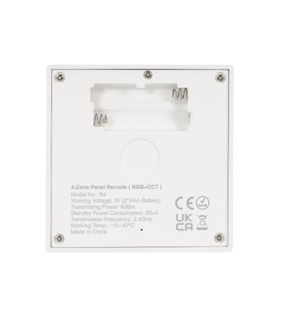 Télécommande Murale RF pour Variateur LED RGB+CCT 4 Zones MiBoxer B4 - 85794 - vue 5