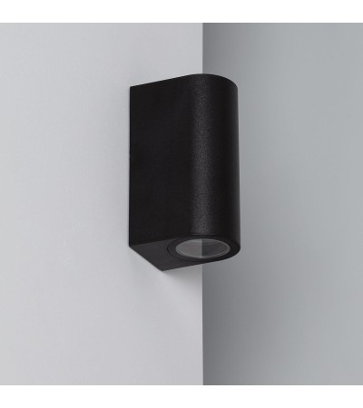 Applique Murale Extérieure Gala Éclairage Double Face Noire