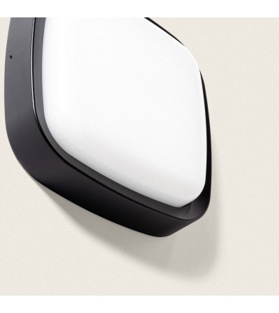 Applique Murale Extérieure LED 12W Éclairage Carré Noire Beilen - 114463 - vue 2