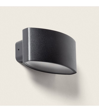 Applique Murale Extérieure LED 12W Éclairage Rectangulaire Noire Masha
