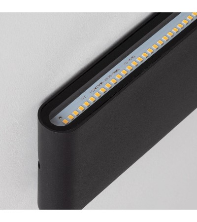 Applique Murale Extérieure LED 12W Aluminium Rectangulaire Éclairage Double Face Luming Noir - 87665 - vue 4
