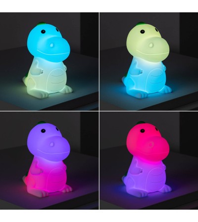 Veilleuse LED pour Enfant en Silicone RGB Dinosaure avec Batterie - 97601 - vue 6
