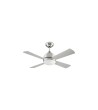 Ventilateur de Plafond Borneo Niquel Pales Réversibles 106.6cm Moteur AC LEDS-C4 VE-0006-SAT - 76018 - vue 1