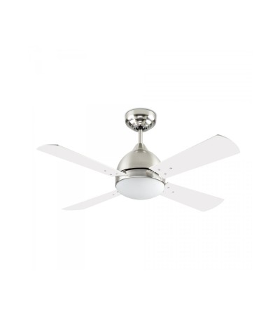 Ventilateur de Plafond Borneo Niquel Pales Réversibles 106.6cm Moteur AC LEDS-C4 VE-0006-SAT - 76018 - vue 2