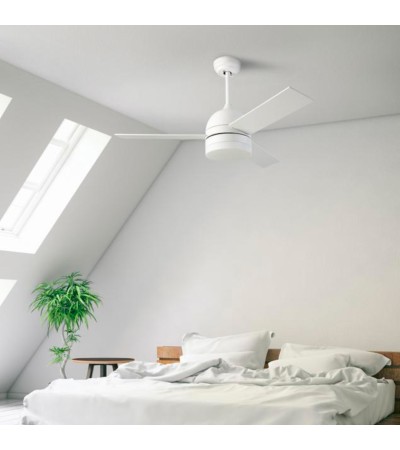Ventilateur de Plafond LED Inca Blanc 106.7cm Moteur AC LEDS-C4 VE-0001-BLA - 76042 - vue 3